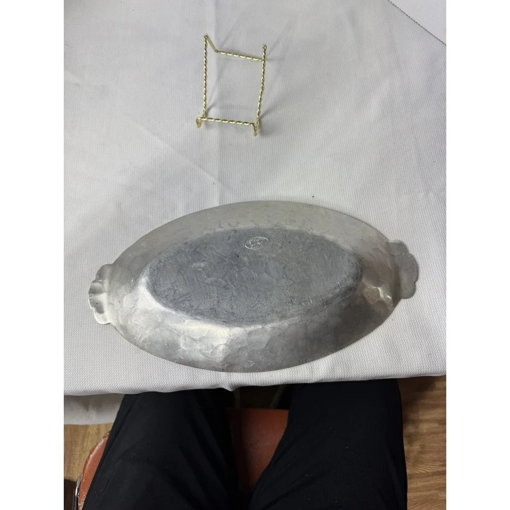 Hand‎ Forged Steel Serving Dish With Flowers